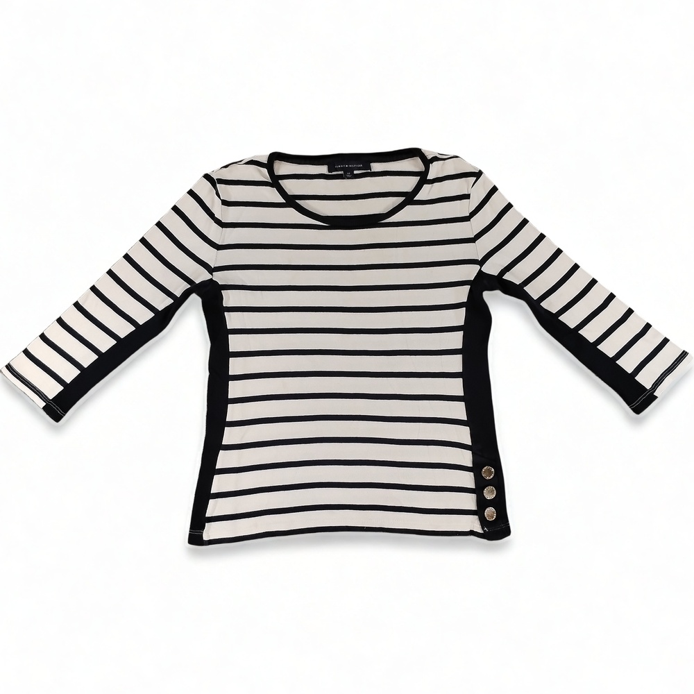 Tommy Hilfiger Nautical Striped 3/4 Sleeve Pullover Top Small Sailor